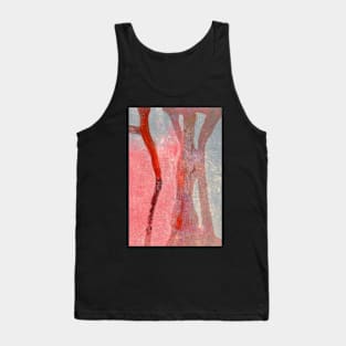 Red, Pink and Grey Abstract Art Tank Top